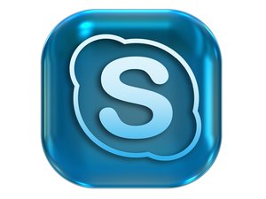 blue skype logo