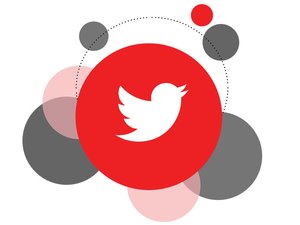 twitter bird logo with red circle